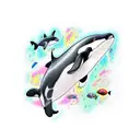 killer whales  tattoo design idea
