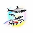 killer whales  tattoo design idea