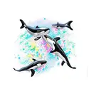 killer whales  tattoo design idea