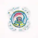 astronaut floating trough the universe chilli g tattoo design idea