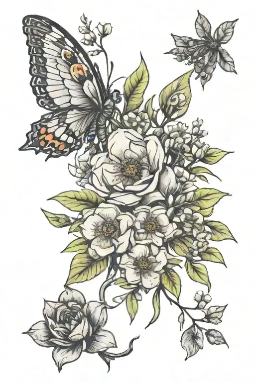 Ellie Williams tattoo tlou2 with buttercup flowers tattoo design idea