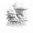 philippians 4:13 with clouds around it tattoo design idea