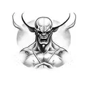 god fighting devil tattoo design idea
