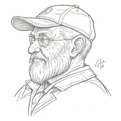 grandad role model father figure tattoo design idea