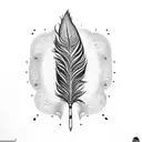 krishna's flute and peacock feather tattoo design idea