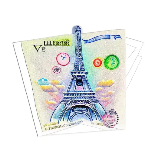 STAMP POSTCARD EIFFEL TOWER tattoo design idea