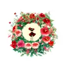 poppy, hibiscus, peony, roses, celosia, bee tattoo design idea