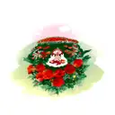 poppy, hibiscus, peony, roses, celosia, bee tattoo design idea