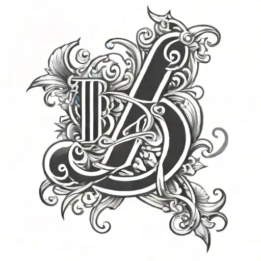 initials JB  tattoo design idea