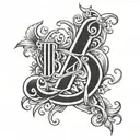 initials JB  tattoo design idea