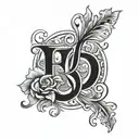 initials JB  tattoo design idea