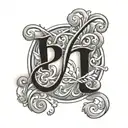 initials JB  tattoo design idea