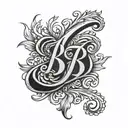 initials JB  tattoo design idea
