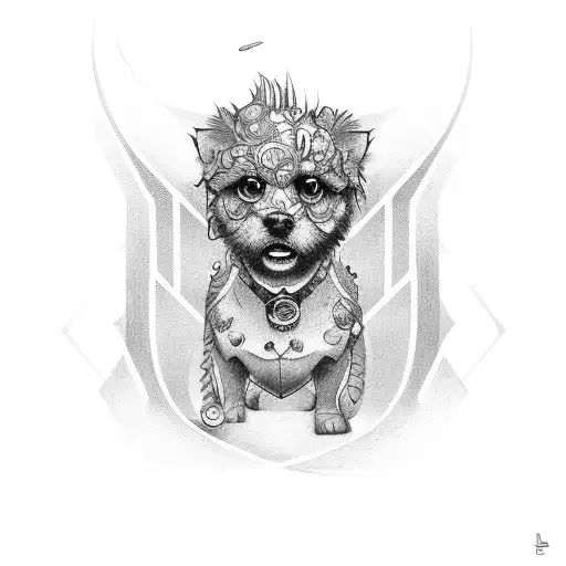 the names Cooper, dexter and Deco written on top of eachother tattoo design idea