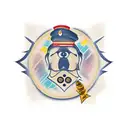 the names Cooper, dexter and Deco written on top of eachother tattoo design idea