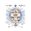 the names Cooper, dexter and Deco written on top of eachother tattoo design idea