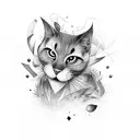 the names Cooper, dexter and Deco written on top of eachother tattoo design idea