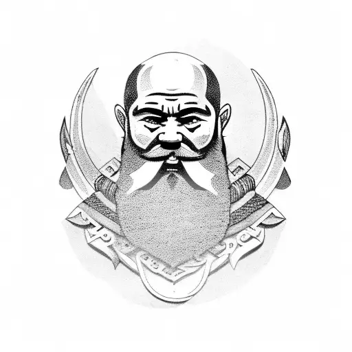 viking dwarven tattoo design idea
