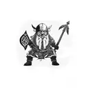 viking dwarven tattoo design idea