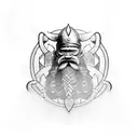 viking dwarven tattoo design idea