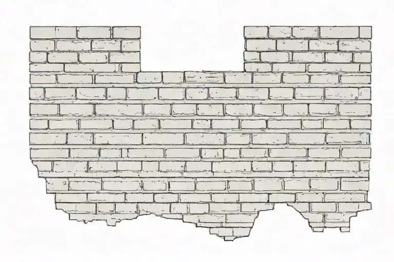 brick wall tattoo design idea