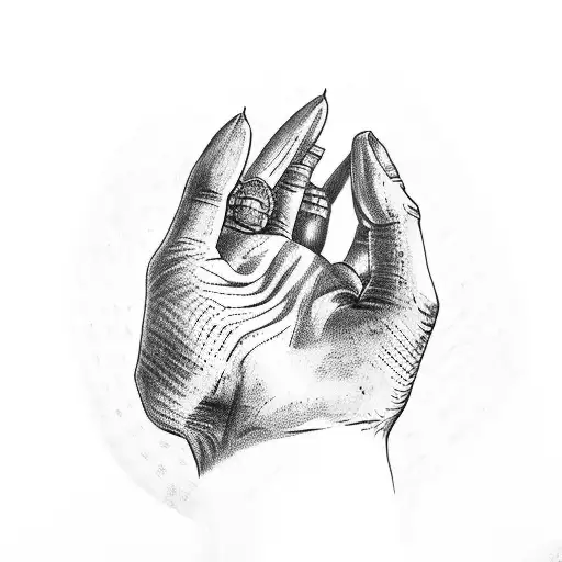 hand of hansa tattoo design idea
