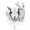 jesus and lamb tattoo design idea