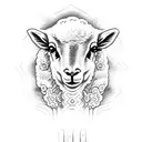 jesus and lamb tattoo design idea