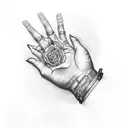 hand of hansa tattoo design idea