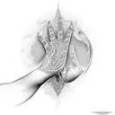 hand of hansa tattoo design idea