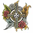 rest in peace symbol tattoo design idea