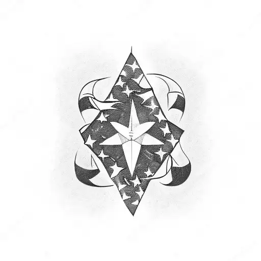 crotch rocket and stars tattoo design idea