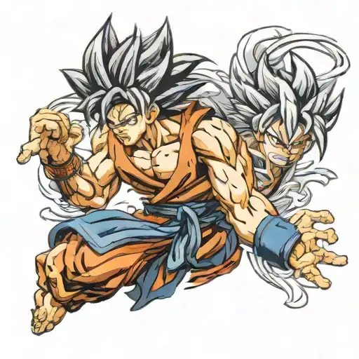 goku ultra instinct tattoo design idea