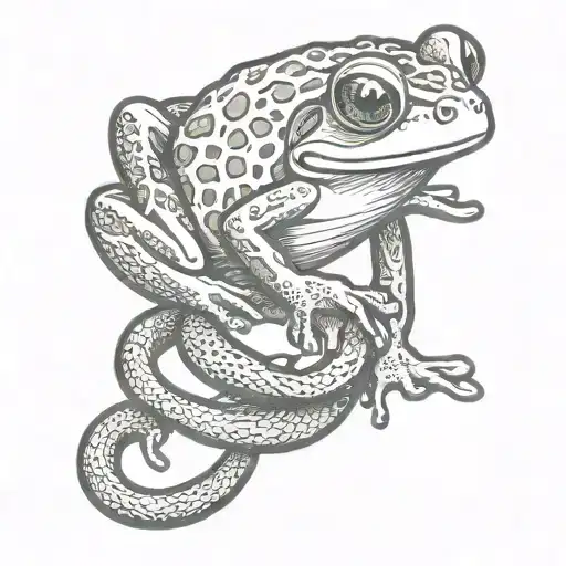 frog smoking snake tattoo tattoo design idea