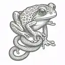 frog smoking snake tattoo tattoo design idea