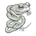 frog smoking snake tattoo tattoo design idea