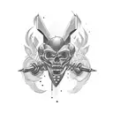 strength body mind fulfilment tattoo design idea