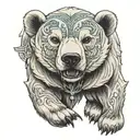 polar bear tattoo design idea