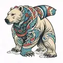 polar bear tattoo design idea