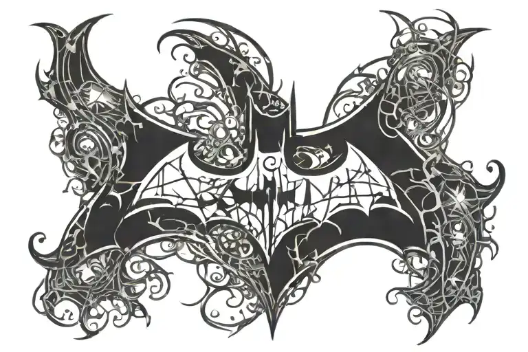 Batman Arkham logo tattoo design idea