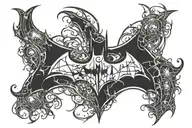 Batman Arkham logo tattoo design idea