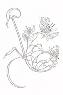 spider lily tattoo design idea