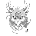 Naruto and kurama tattoo design idea