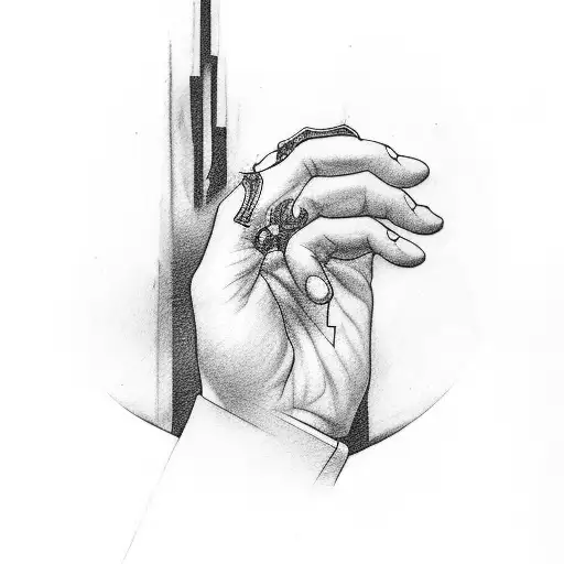 the godfather logo with the hand from the movie poster tattoo design idea