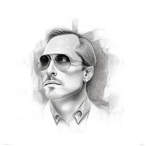 the word "Michael" with godfather logo tattoo design idea