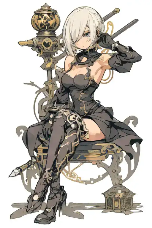 nier automata 2b tattoo design idea