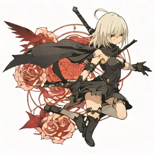 nier automata 2b tattoo design idea