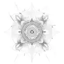 a tattoo on the neck of sound waves that are found in the front and behind the waves rise to the head tattoo design idea