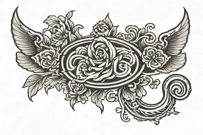 thick, solid black band with thin bands on top and bottom  tattoo design idea