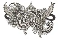 thick, solid black band with thin bands on top and bottom  tattoo design idea